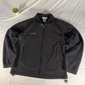 Vintage Columbia Grey Fleece Full Zip Light Jacket Men’s Size M